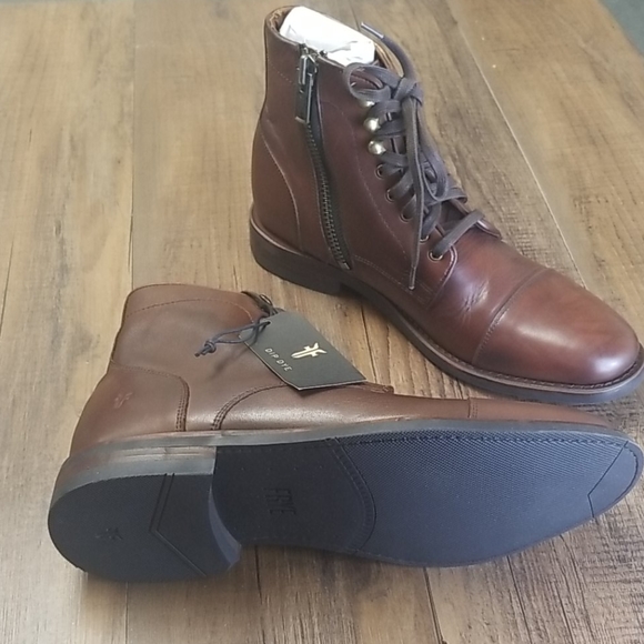 Frye Men's Ben Cap-Toe Leather Lace-Up Boots - Picture 2 of 4